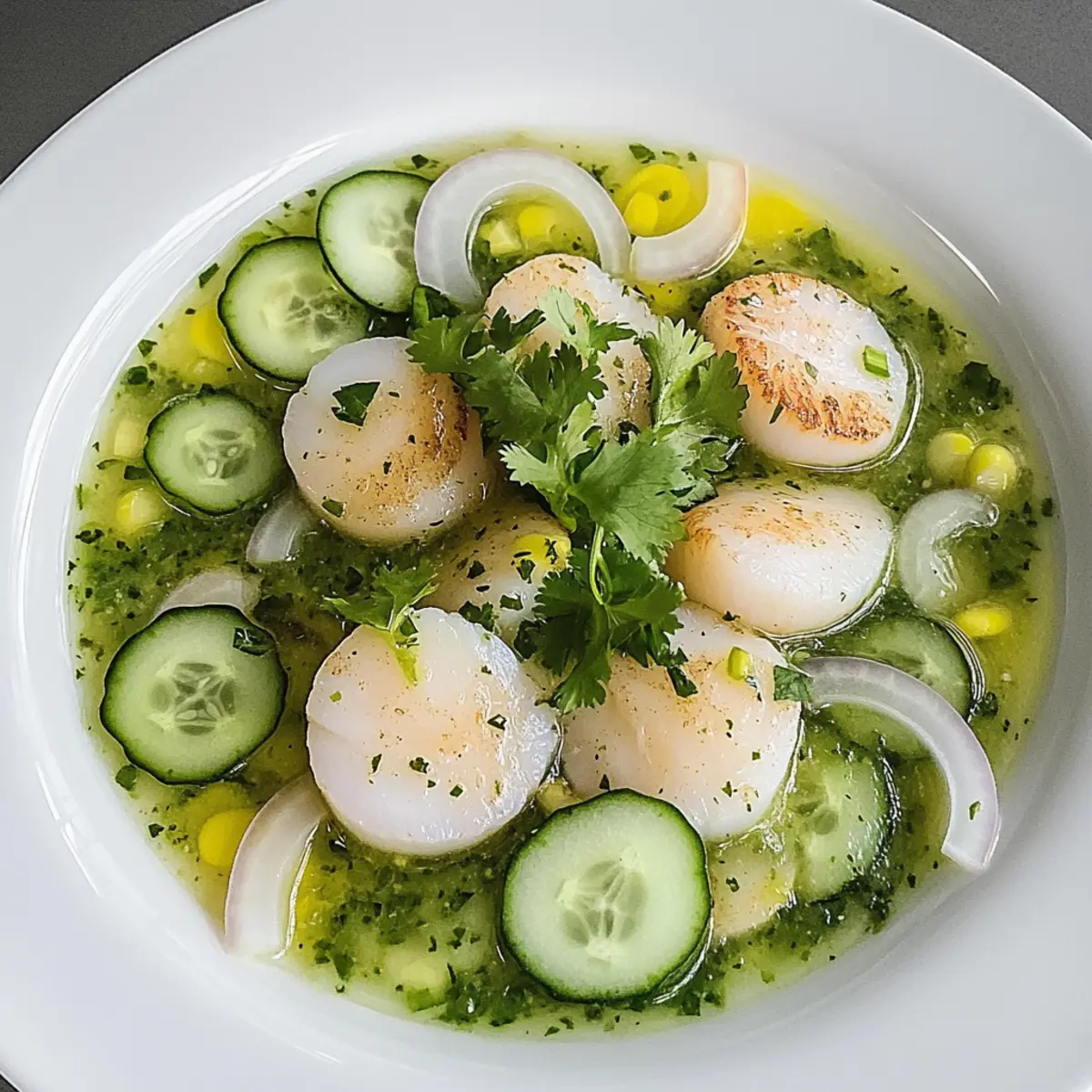 Vibrant Scallop Aguachile: Fresh Flavor in Every Bite