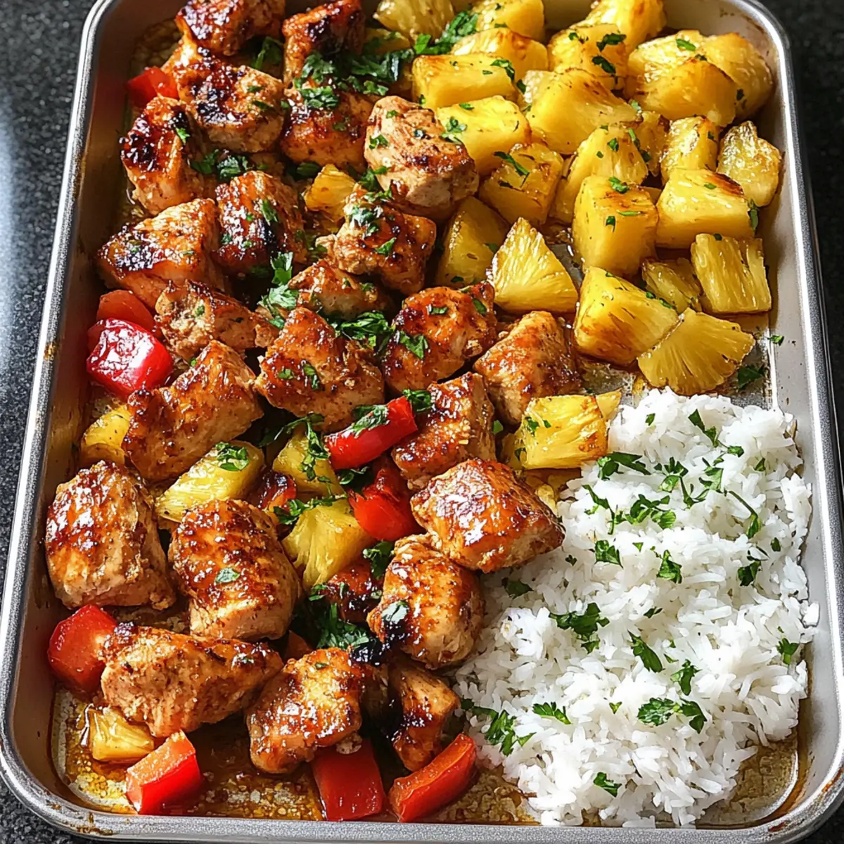Savor Vibrant Hawaiian Chicken Sheet Pan in Just 30 Minutes
