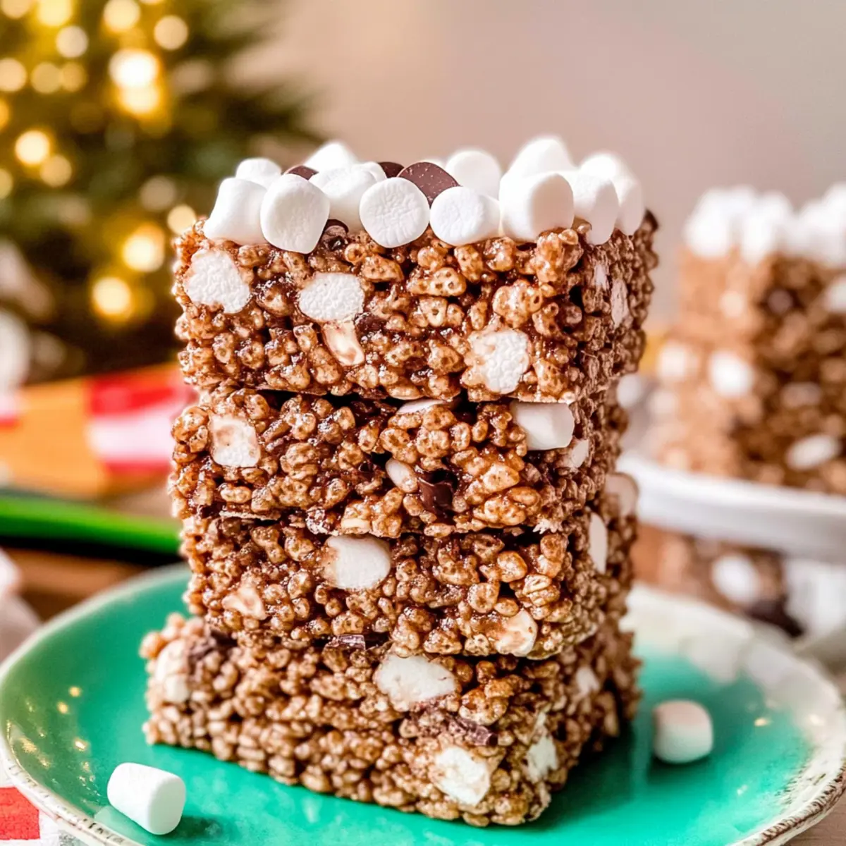 Decadent Hot Chocolate Rice Krispie Treats for Cozy Nights