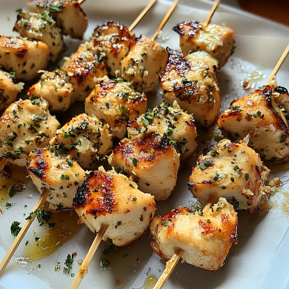 Savory Garlic Parmesan Chicken Skewers in Minutes