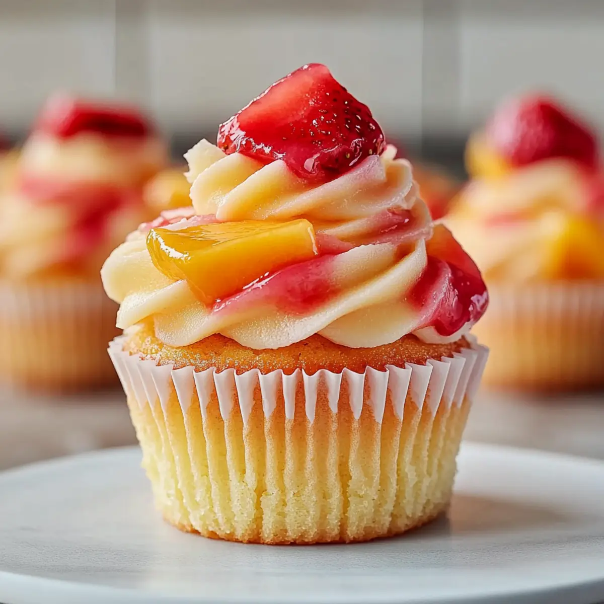 Mango Strawberry Sunset Cupcakes: Brighten Your Day with Joy