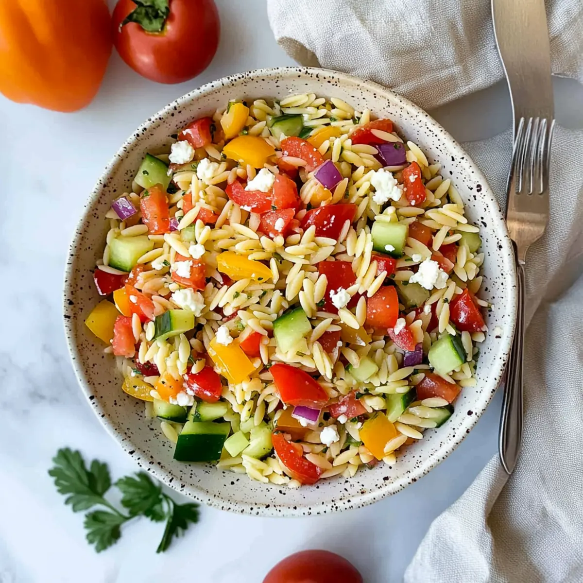 Rainbow Orzo Salad: A Colorful Summer Delight to Savor