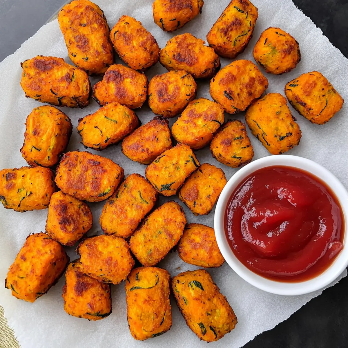 Baked Sweet Potato Zucchini Tots for Guilt-Free Snacking