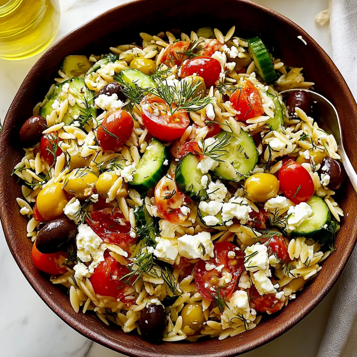 Zesty Greek Orzo Salad That's Perfect for Any Occasion