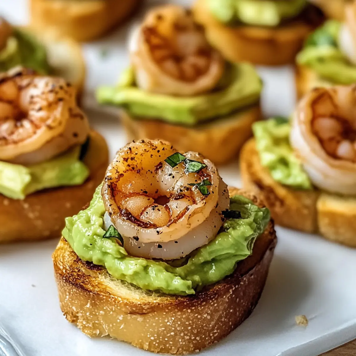 Garlic Shrimp Crostini with Avocado: A Fresh Flavor Explosion