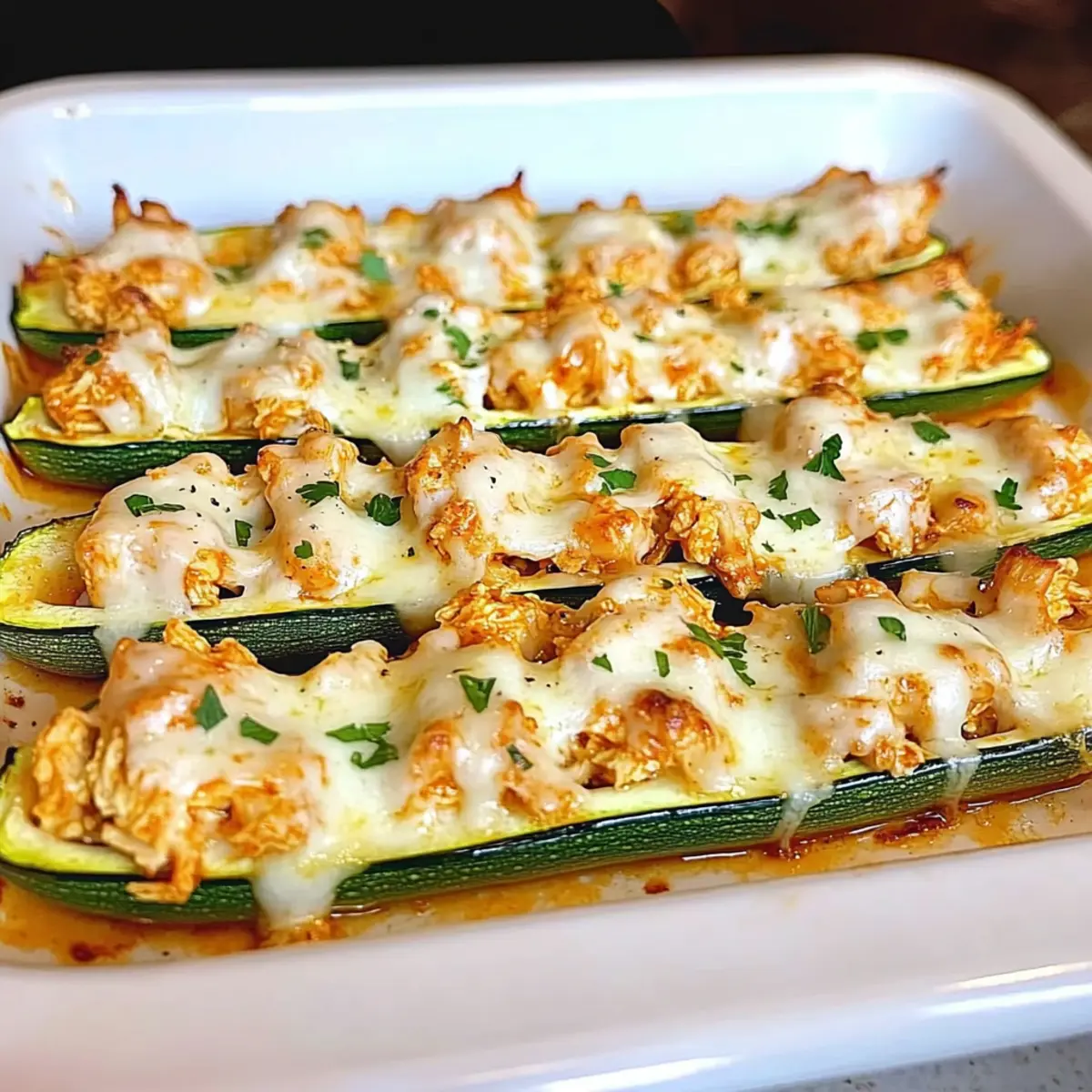 Delicious Buffalo Chicken Zucchini Boats for a Guilt-Free Feast