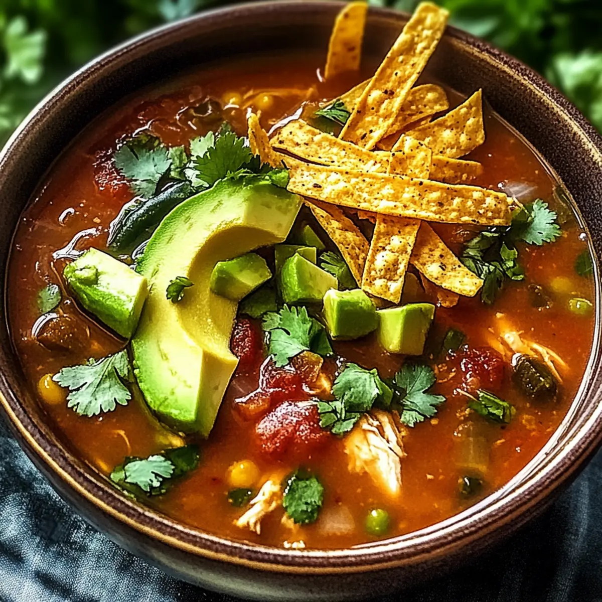Comforting Poblano Chicken Tortilla Soup Perfect for Cozy Nights