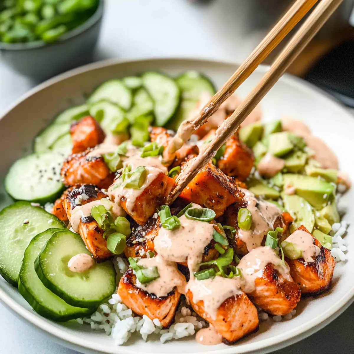 Crispy Air Fryer Bang Bang Salmon Bites in Just 10 Minutes