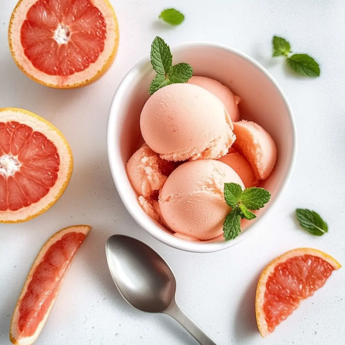 Jasmine Grapefruit Sorbet: Refreshingly Simple Vegan Delight