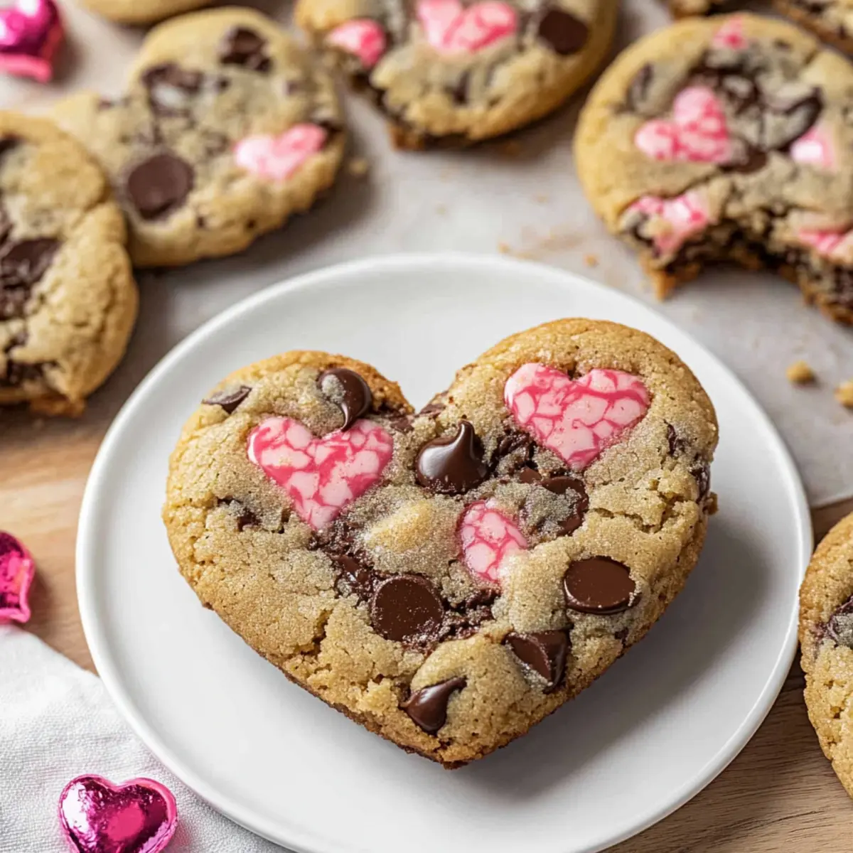 Heart Shaped Chocolate Chip Cookies Ready in 30 Minutes