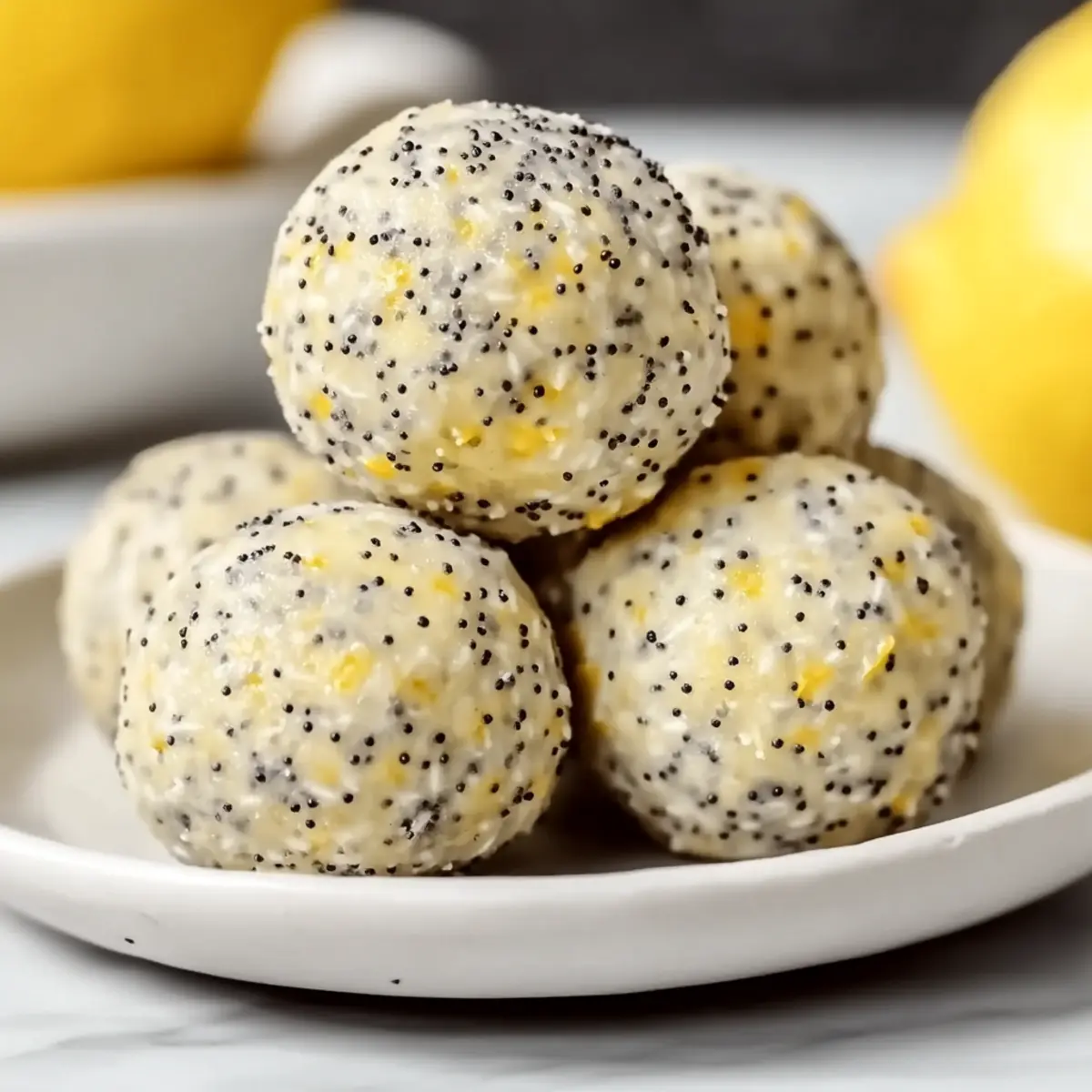 No-Bake Lemon Poppyseed Protein Balls for a Zesty Boost