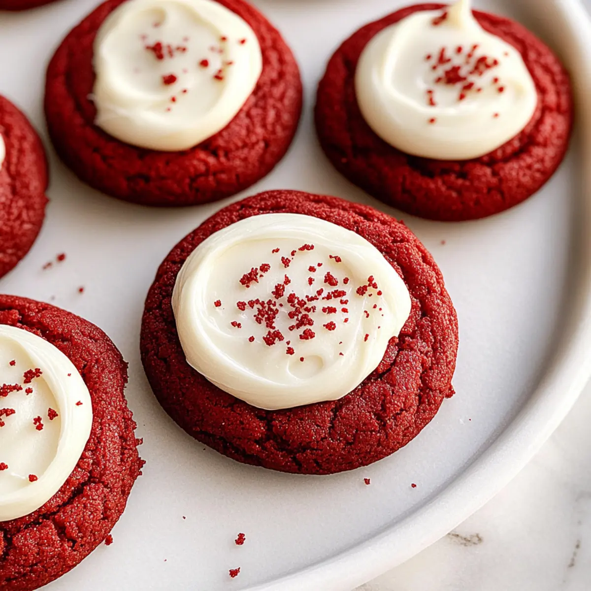 Decadent Red Velvet Cookies with Cream Cheese Frosting Bliss