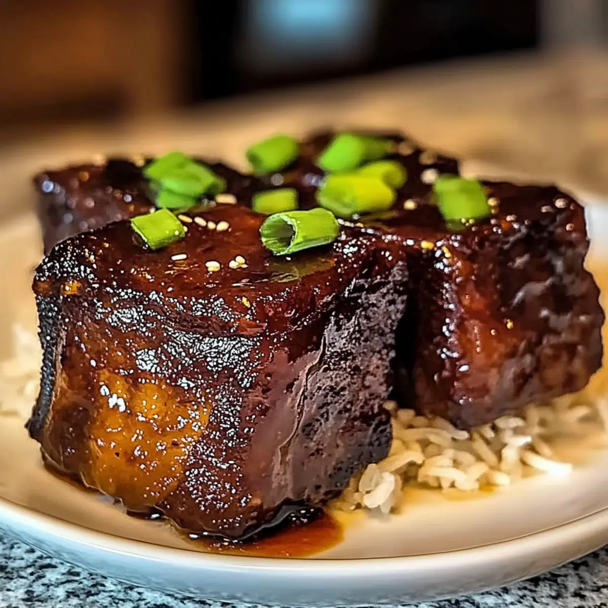 Melt-in-Your-Mouth Caramelized Slow Roast Asian Beef Short Ribs