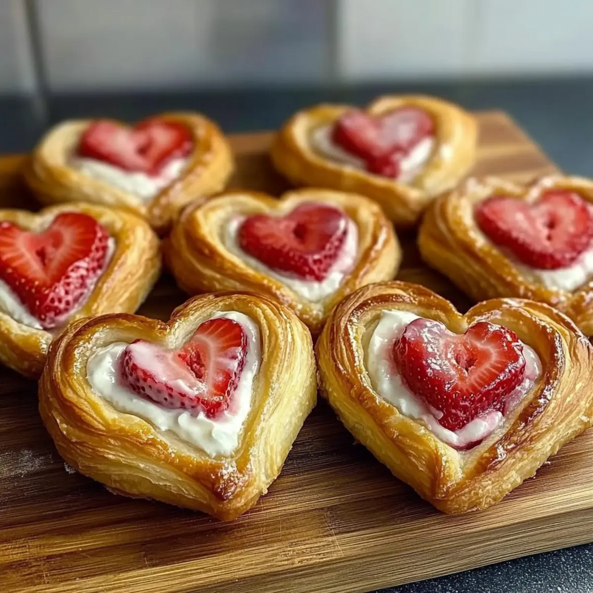 Strawberry Cream Cheese Heart Danishes for Sweet Moments