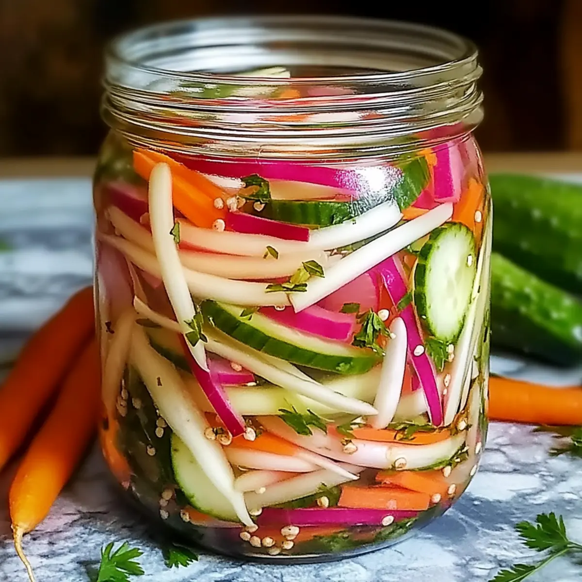 Zesty Pickled Radish & Veggies for Quick Crunchy Snacking