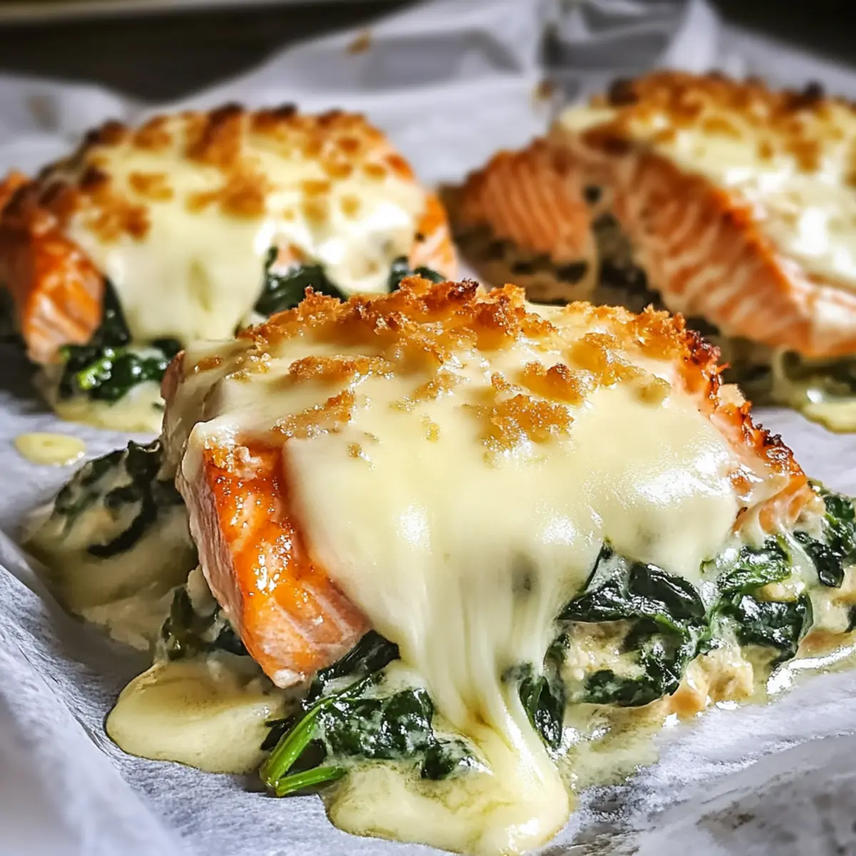 Baked Salmon with Spinach and Mozzarella Bliss in 40 Minutes