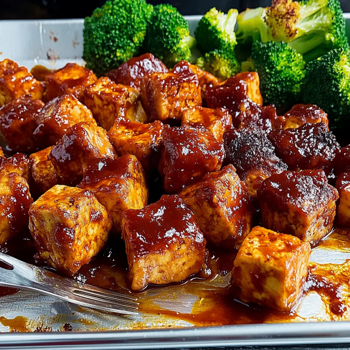 Delicious BBQ Sheet-Pan Tofu with Sweet Potatoes & Broccoli