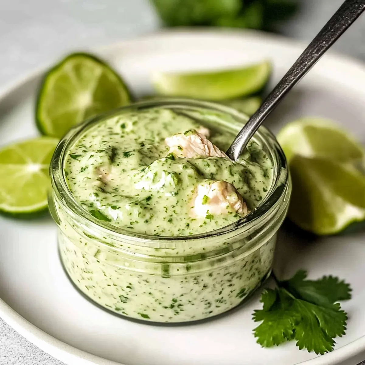 Creamy Cilantro Garlic Sauce With Jalapeños & Limes Bliss