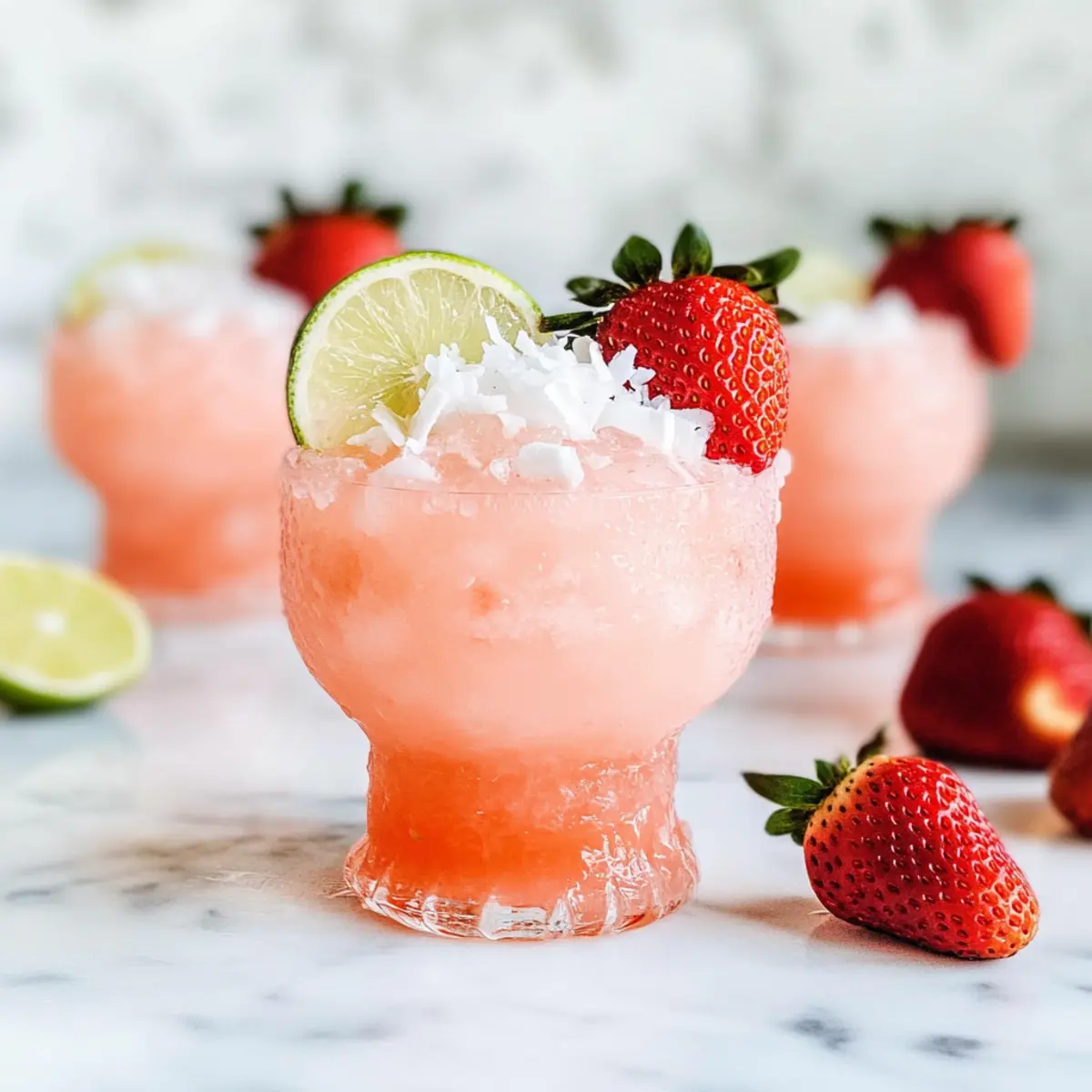 Delicious Strawberry Coconut Rum Cooler for Refreshing Sips
