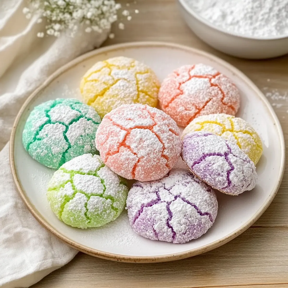 Chewy Springtime Crinkle Cookies That Brighten Your Day