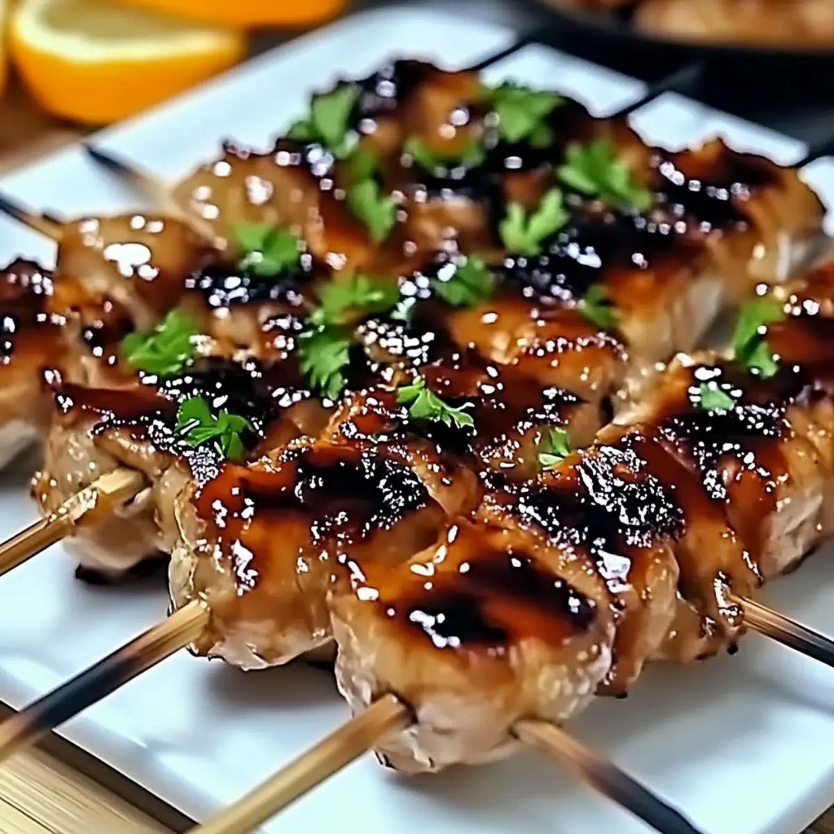 Savory Japanese Chicken Yakitori with Sweet Glaze Bliss