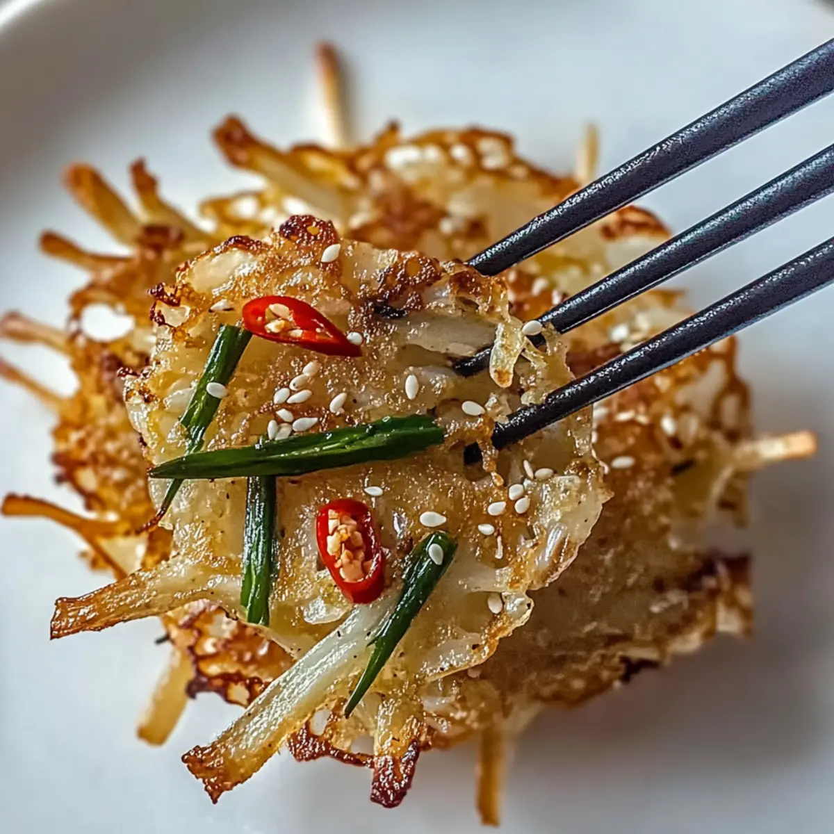 Crispy Enoki Pancakes: A Quick Vegan Snack Delight