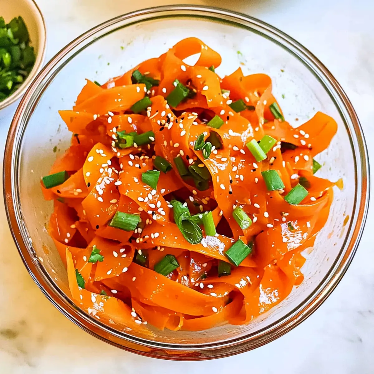 Zesty Raw Carrot Salad with Sweet Spicy Dressing Recipe