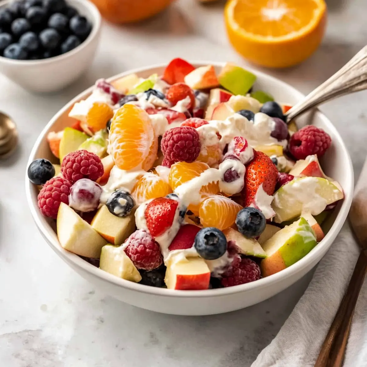 Easter Fruit Salad with Creamy Honey Vanilla Delight