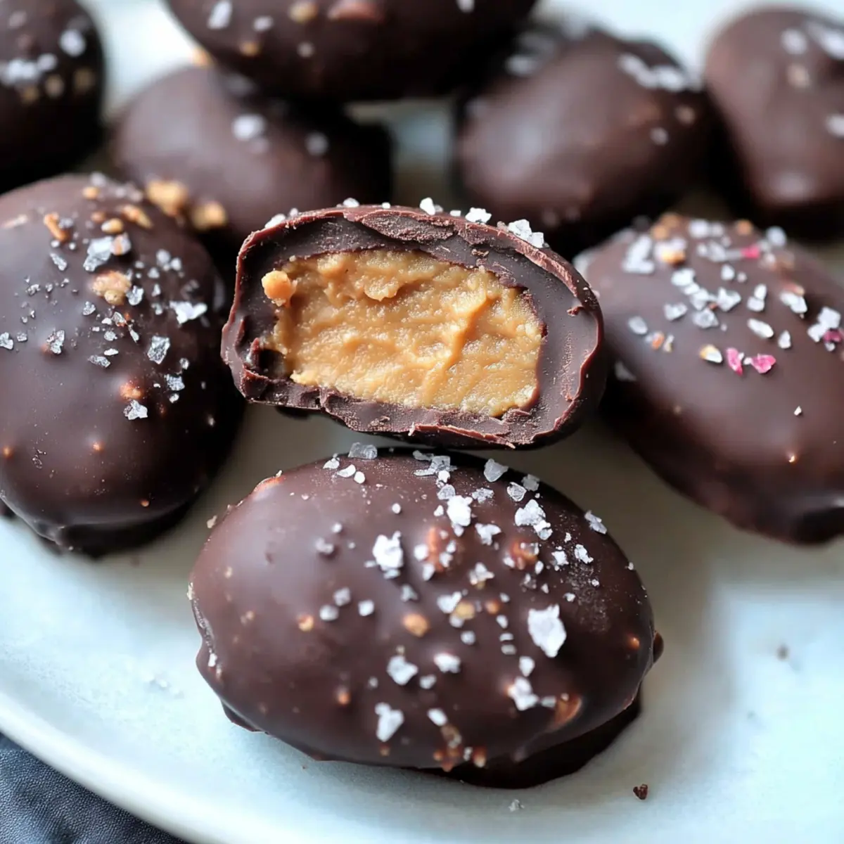 Irresistible Salted Chocolate Covered Peanut Butter Eggs