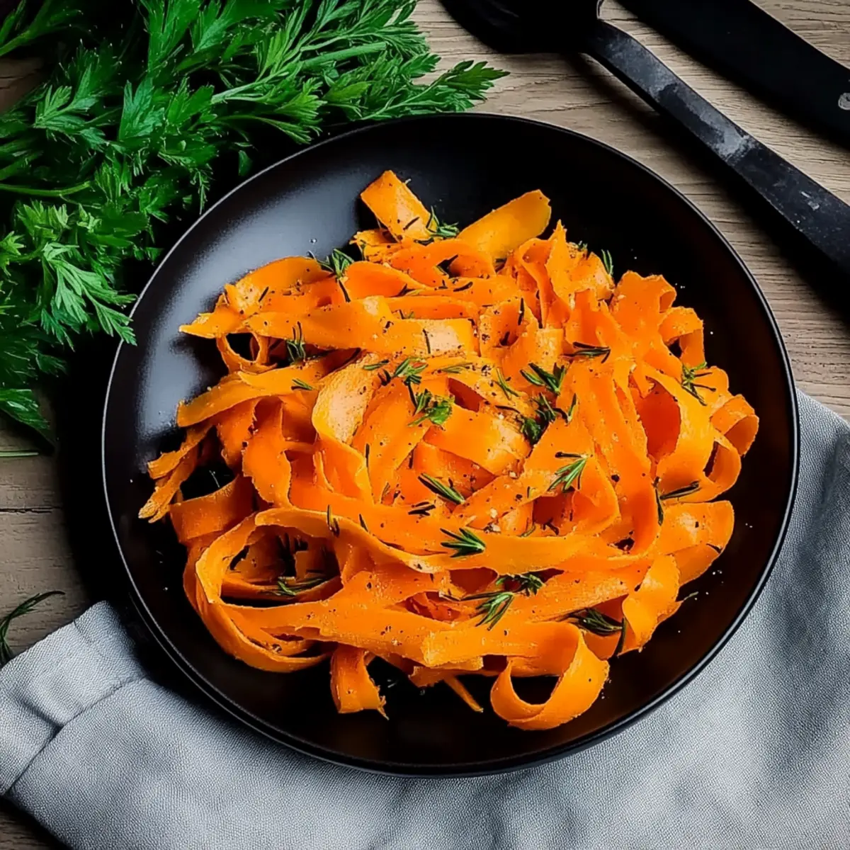Carrot Ribbons with Rosemary Butter Sauce: A Flavorful Twist