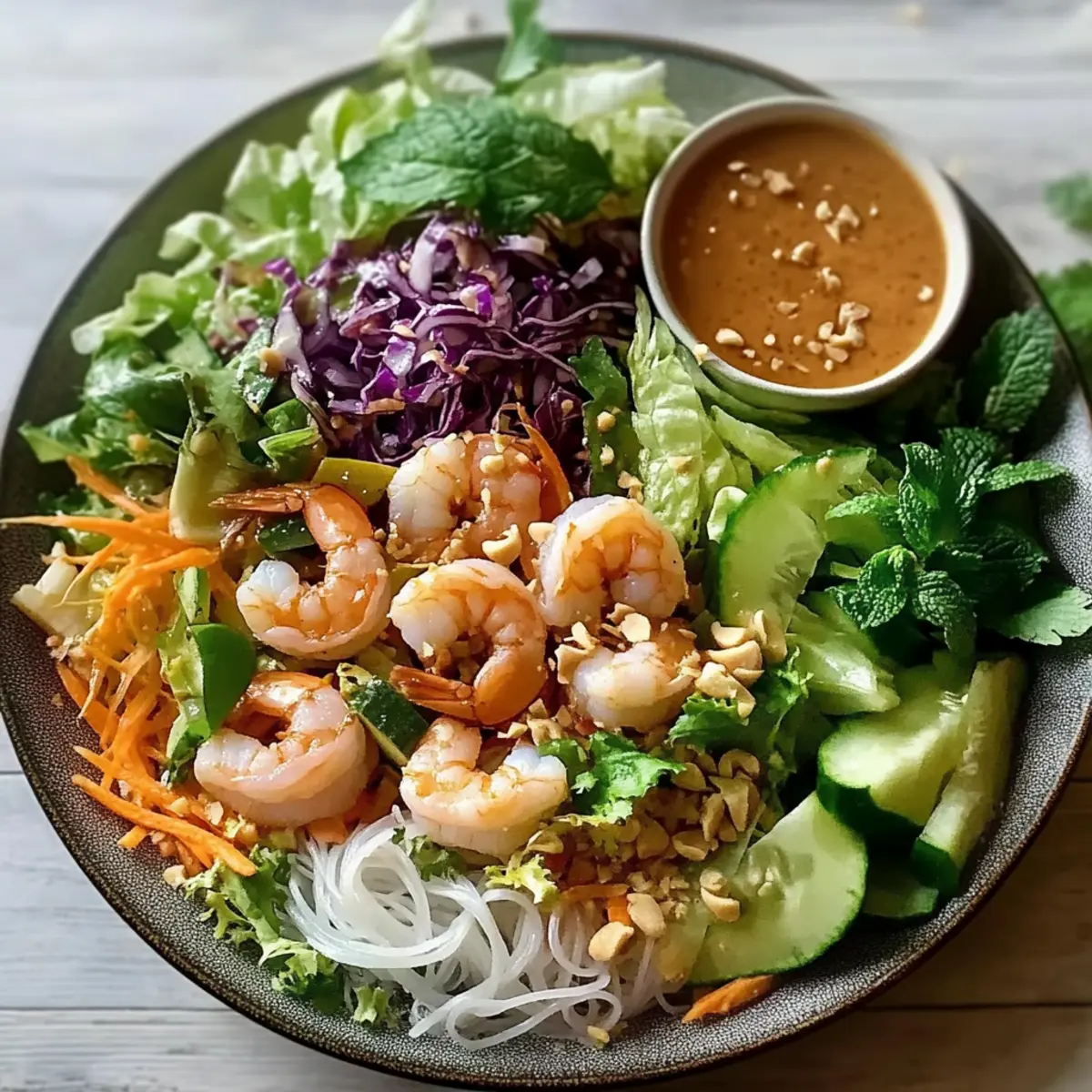 Delicious Spring Roll Salad with Peanut Dressing to Brighten Your Day