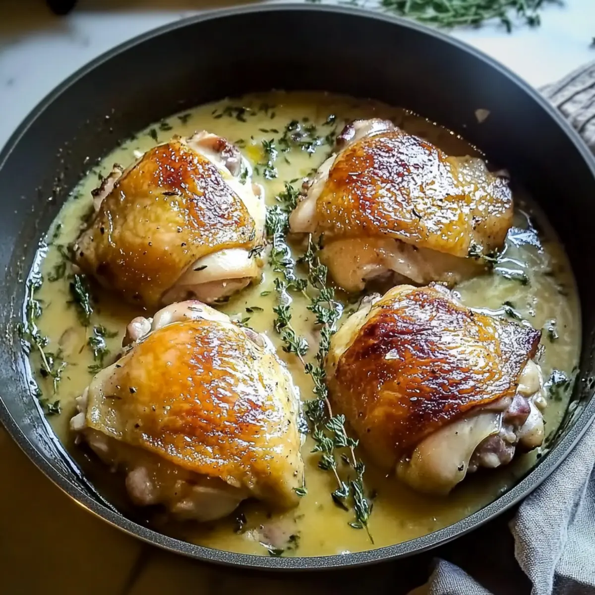 Irresistibly Juicy White Wine Chicken Thighs in One Pan