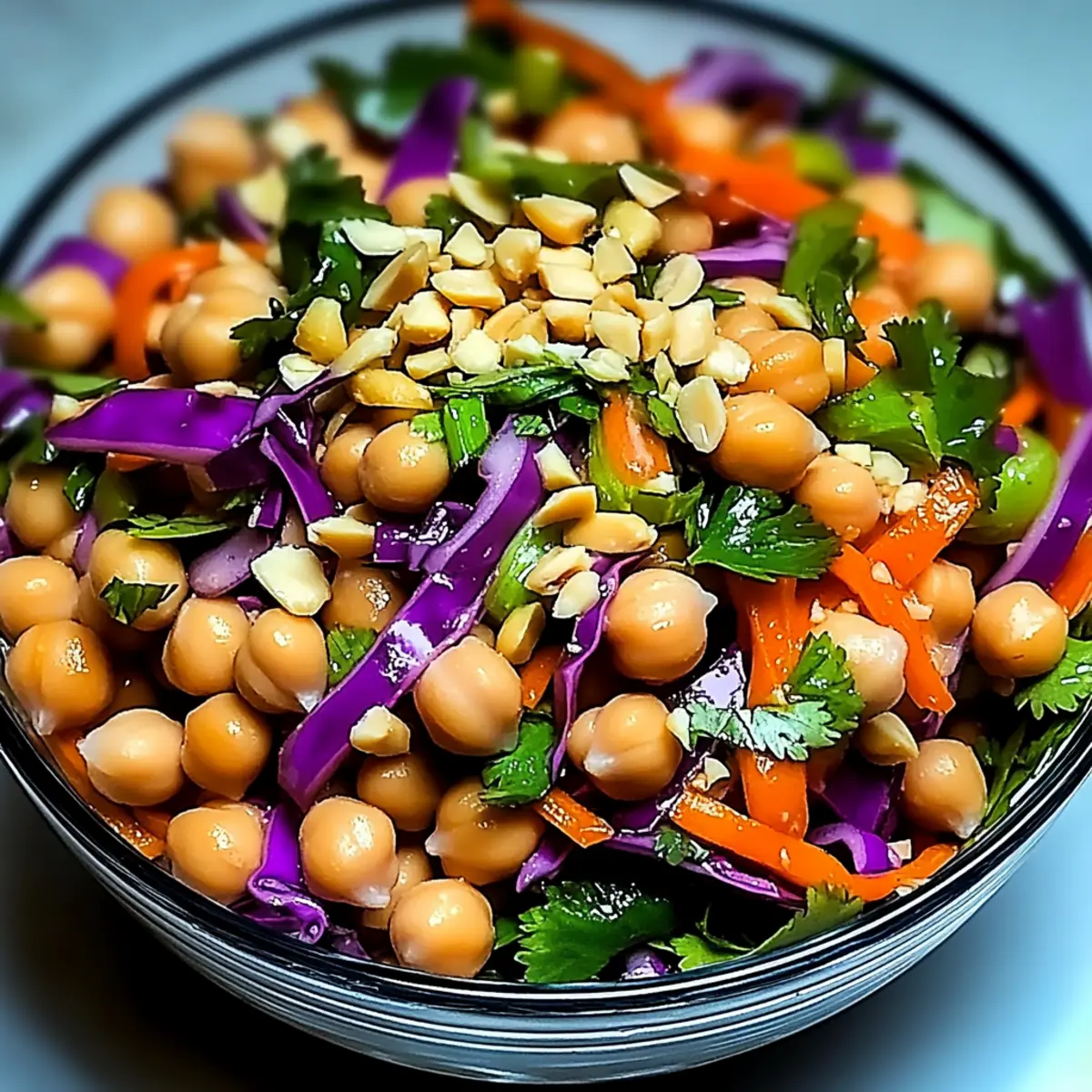 Zesty Thai Chickpea Salad: Quick, Crunchy & Satisfying!