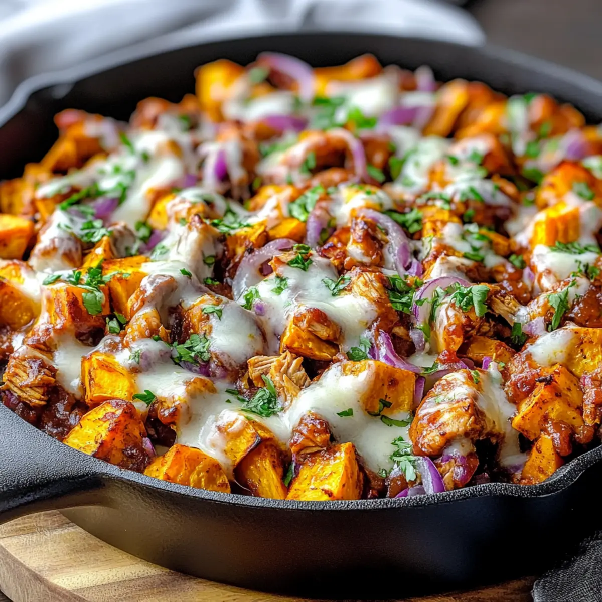 BBQ Chicken Sweet Potato Skillet: A Cozy One-Pan Delight