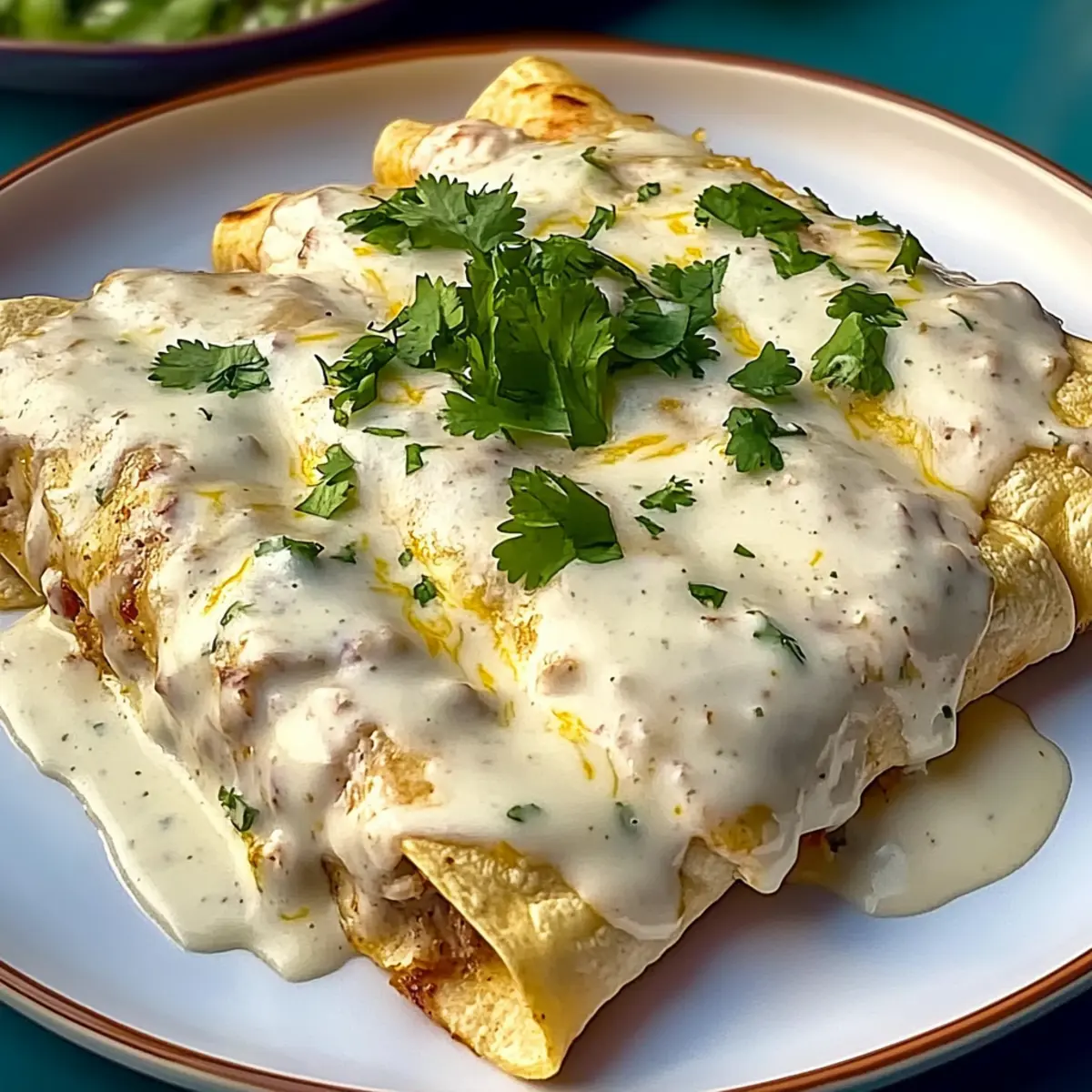 Creamy White Rotisserie Chicken Enchiladas for Cozy Nights