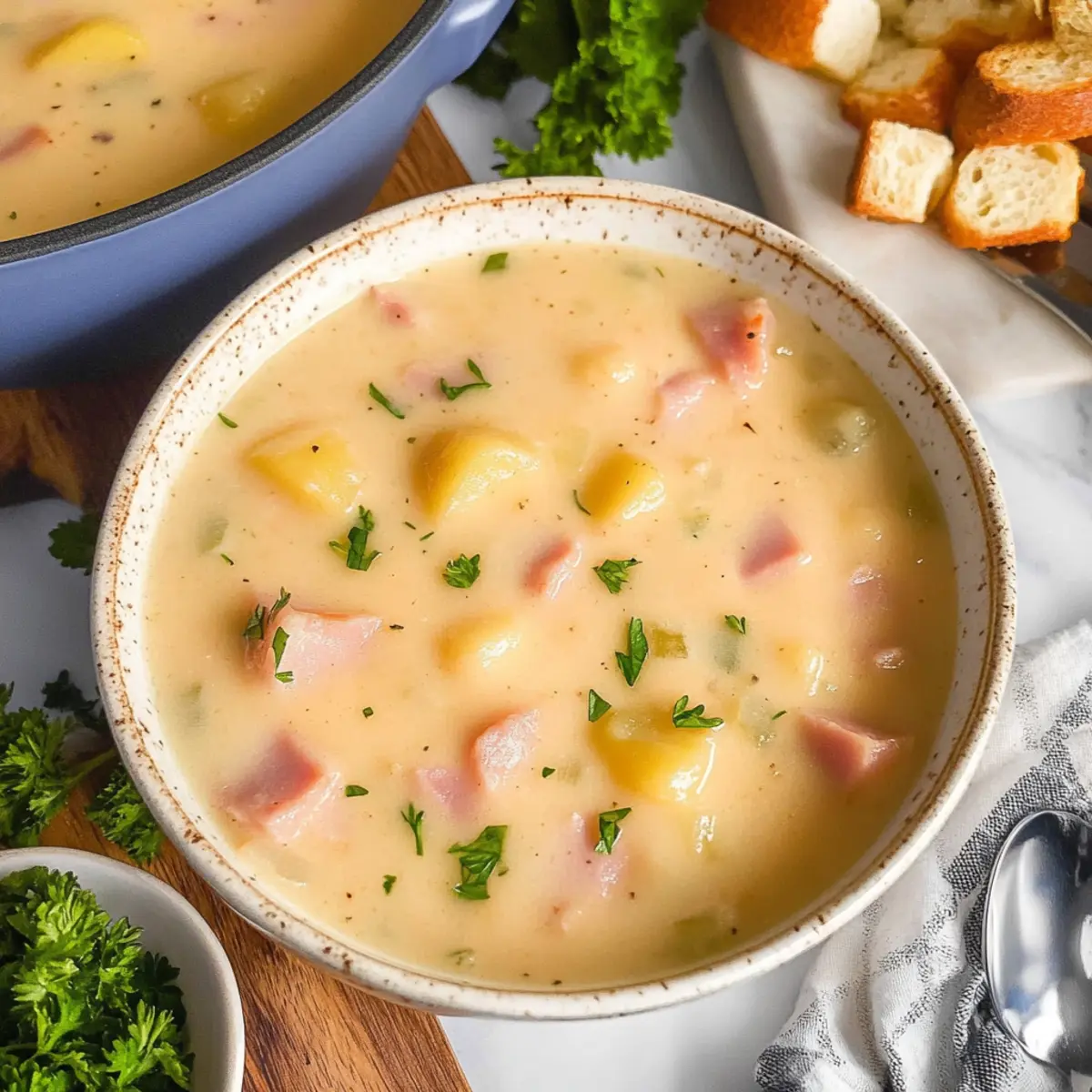 Hearty Cheesy Ham and Potato Soup for Cozy Nights