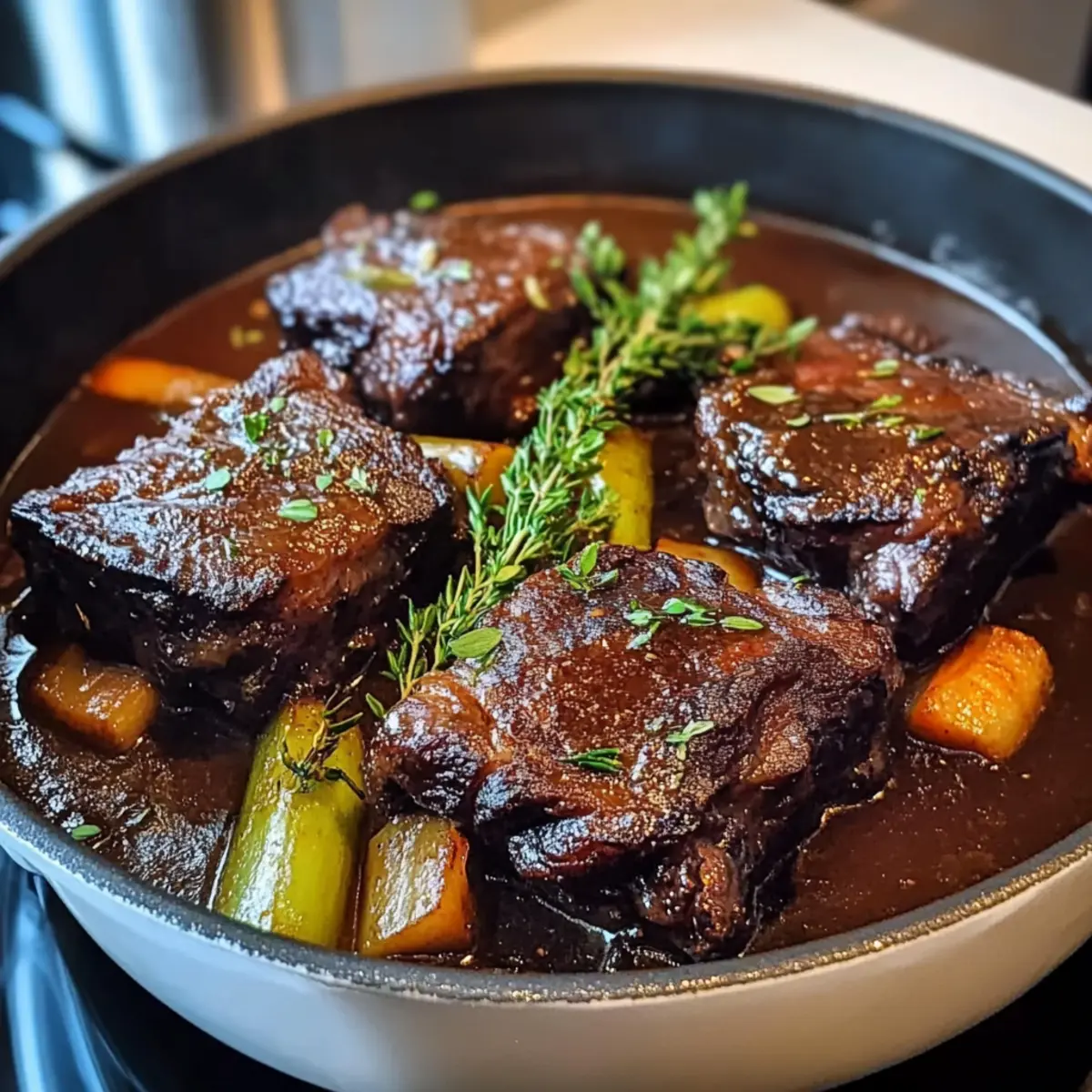 Tender Costillas de Res con Rioja for Cozy Dinners