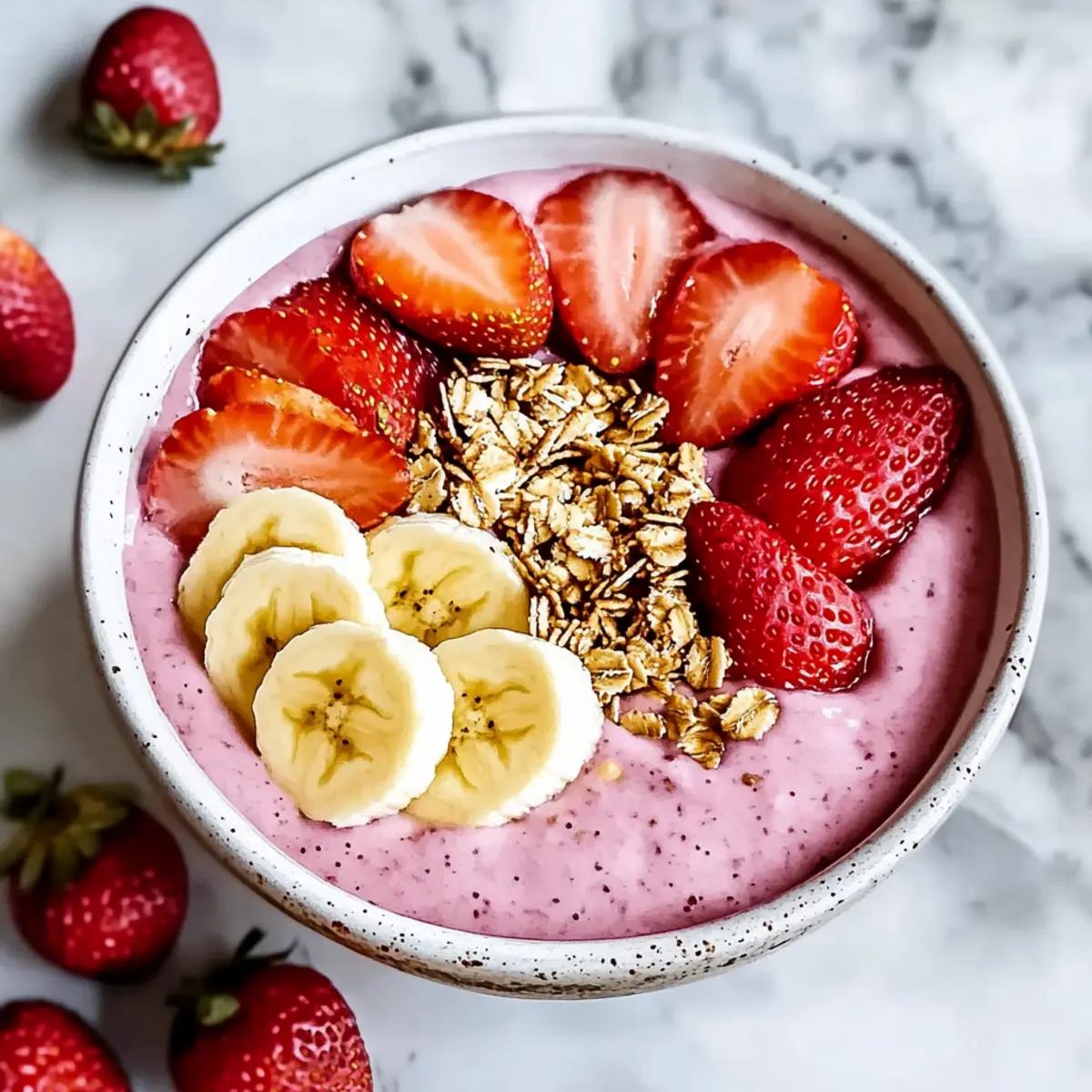 Delicious Strawberry Smoothie Bowl: Quick Vegan Breakfast Joy