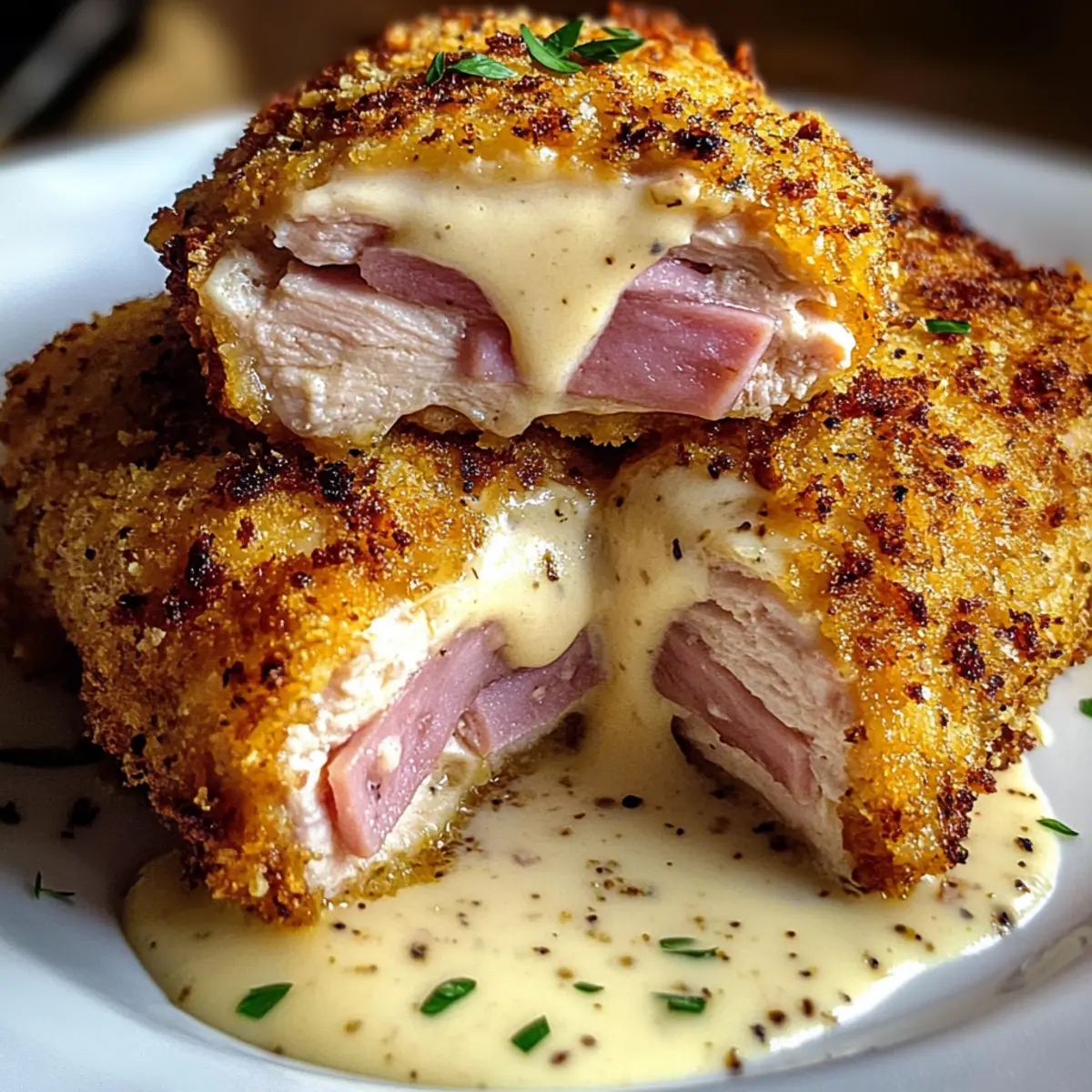 Irresistible Creamy Chicken Cordon Bleu with Crunchy Crust