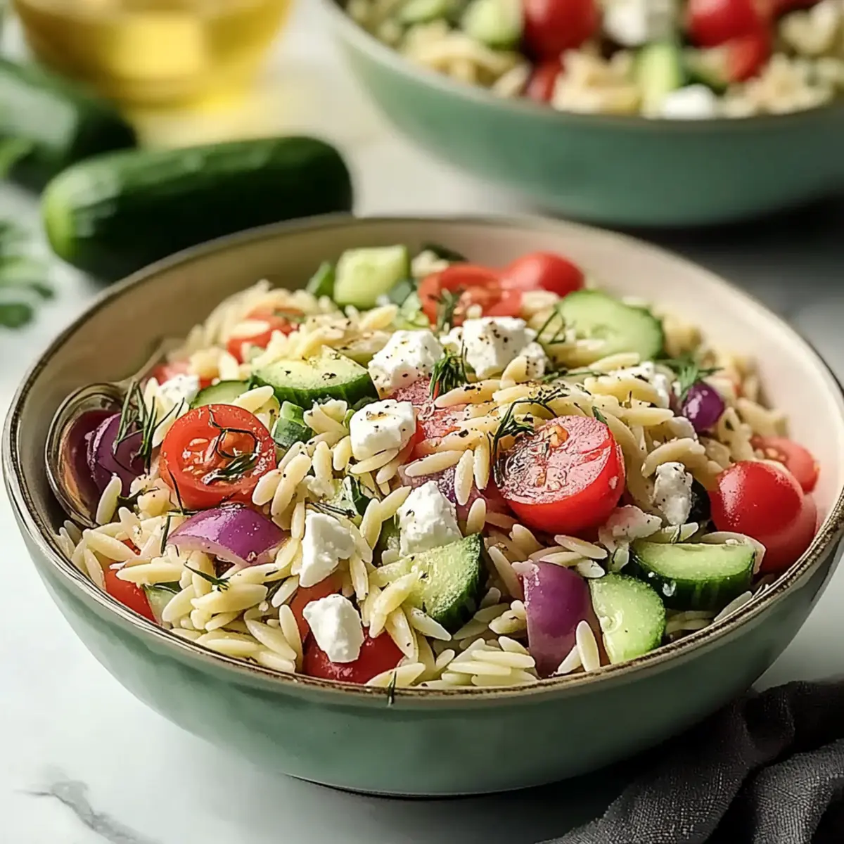 Quick Mediterranean Orzo Pasta Salad Perfect for Any Gathering