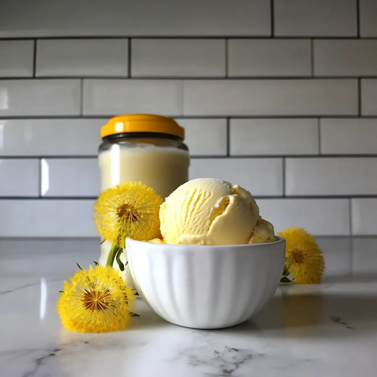 Creamy Dandelion & Honey Ice Cream: A Springtime Delight