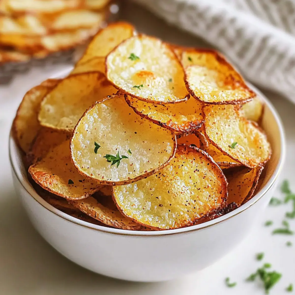 Crispy Baked Potato Chips: A Healthier Homemade Delight