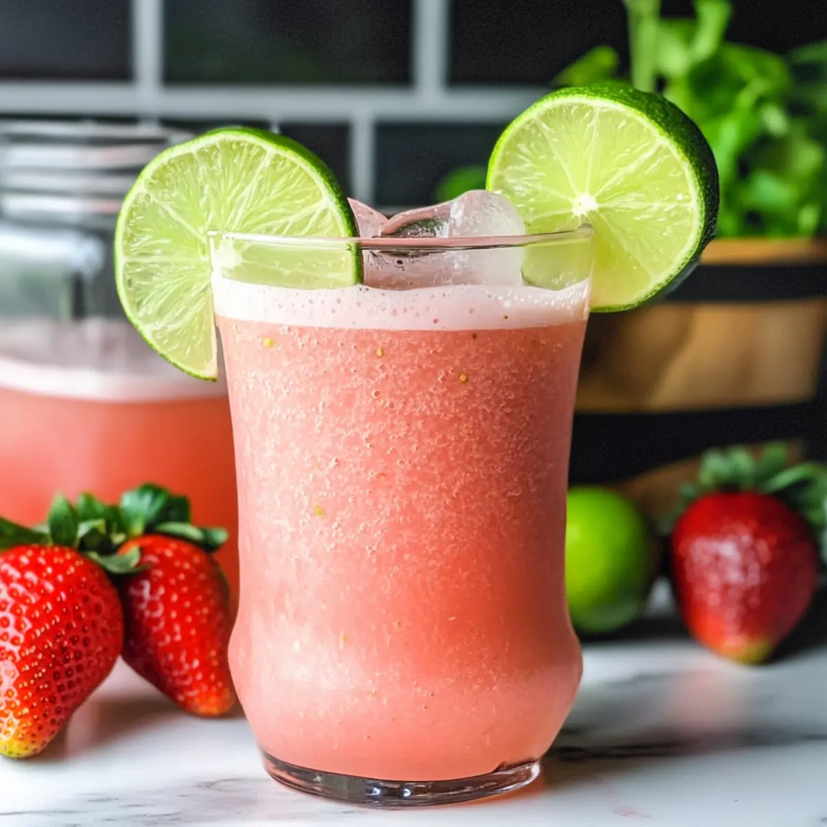 Refreshing Brazilian Limeade with Strawberries to Beat the Heat