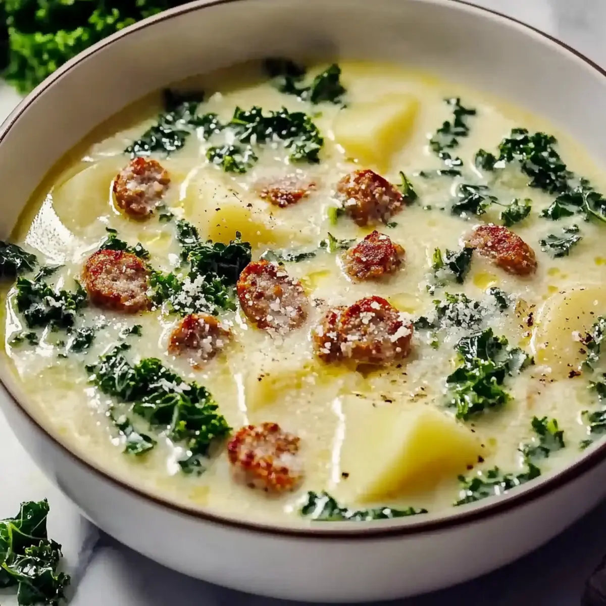 Creamy Olive Garden Sausage Kale and Potato Soup Recipe