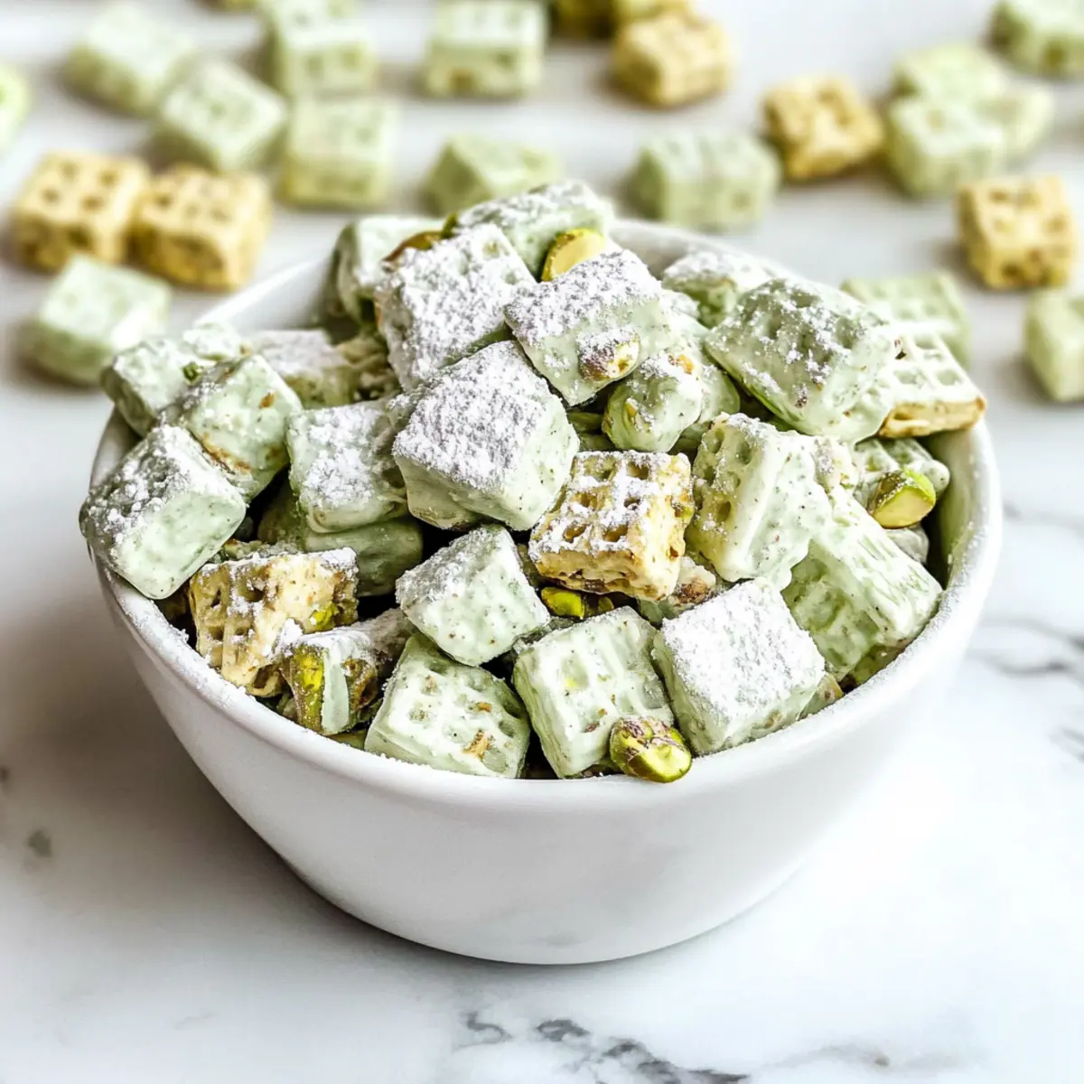 Pistachio Puppy Chow: A Fast and Fun Snack Delight!