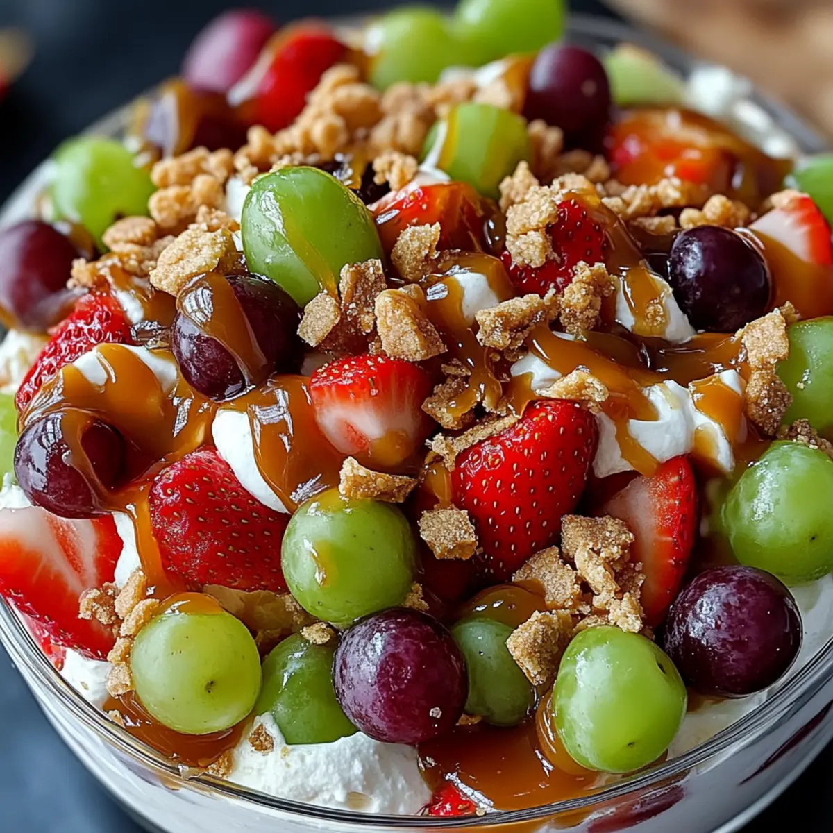 Caramel Crunch Cheesecake Fruit Salad for Sweet Summer Bliss
