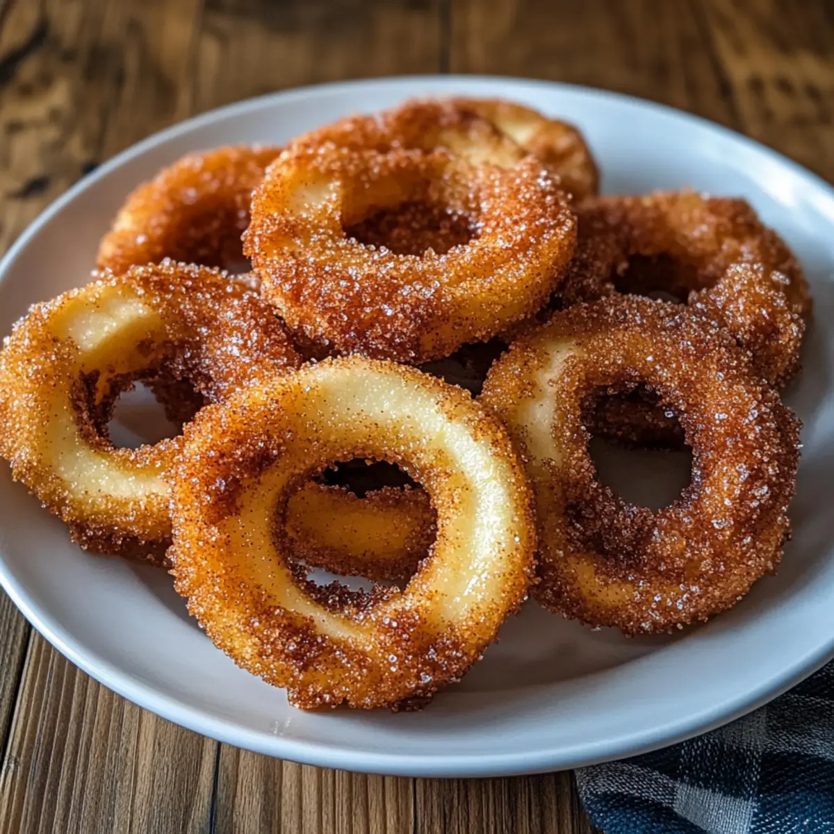 Crispy Air Fryer Cinnamon Apple Rings for Cozy Dessert Bliss
