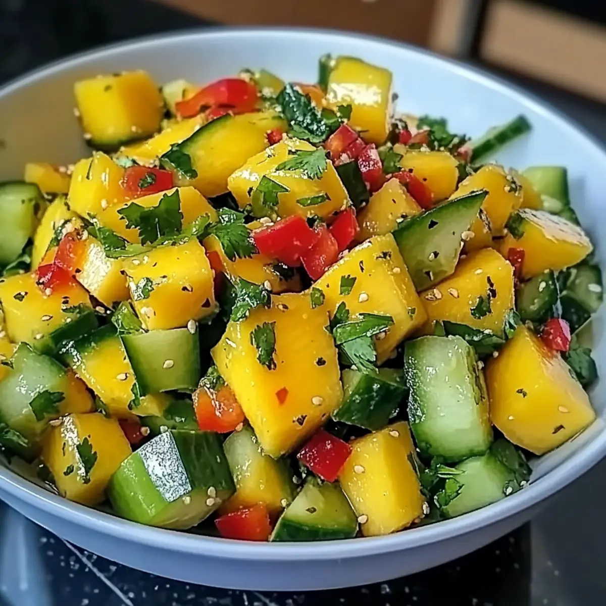 Thai Mango Cucumber Salad: Refreshing Vegan Bliss in Minutes