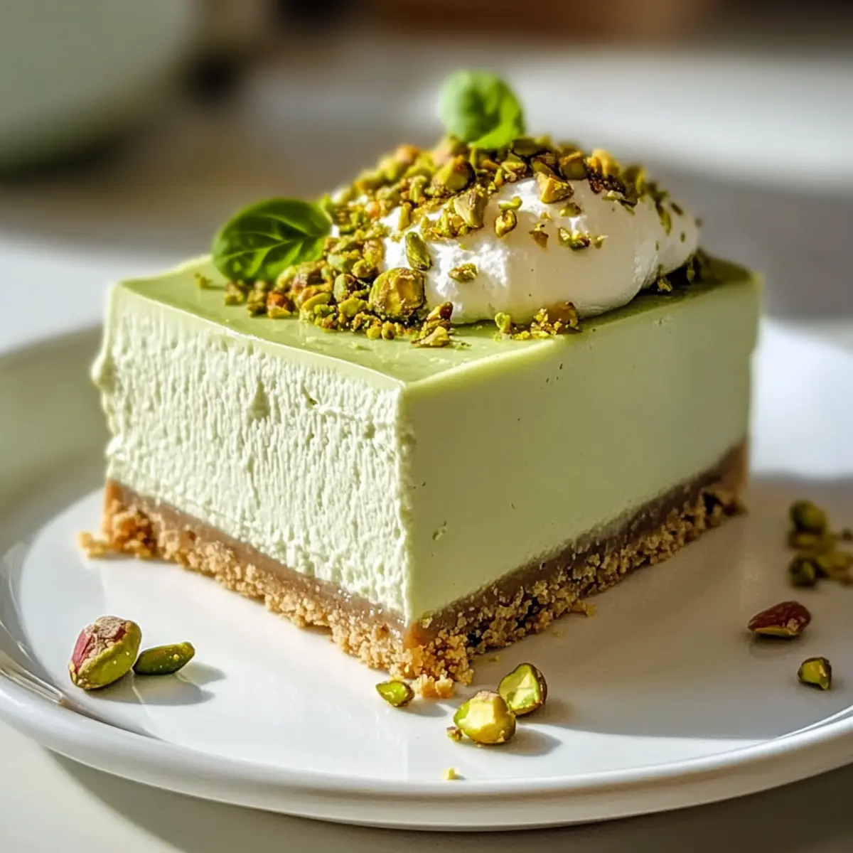 Veganer Pistazien Cheesecake That Dances on Your Taste Buds