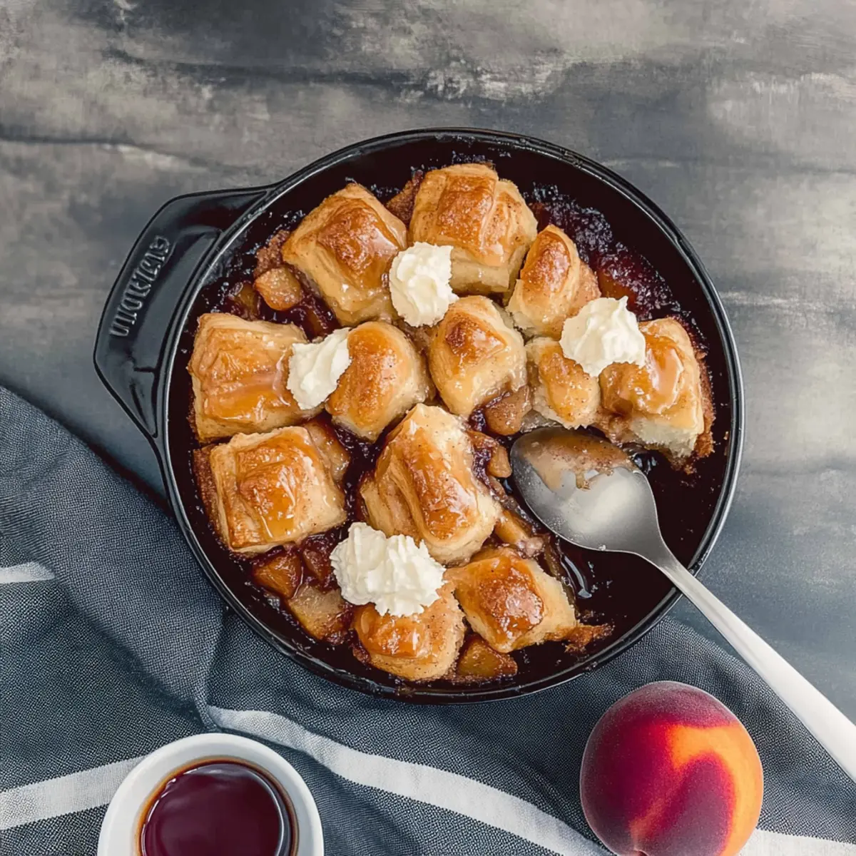Cinnamon Roll Peach Cobbler: A Sweet Summer Delight